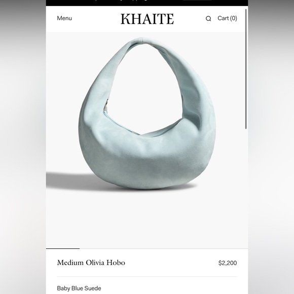 KHAITE Handbags - KHAITE Medium Olivia Hobo in color baby blue
